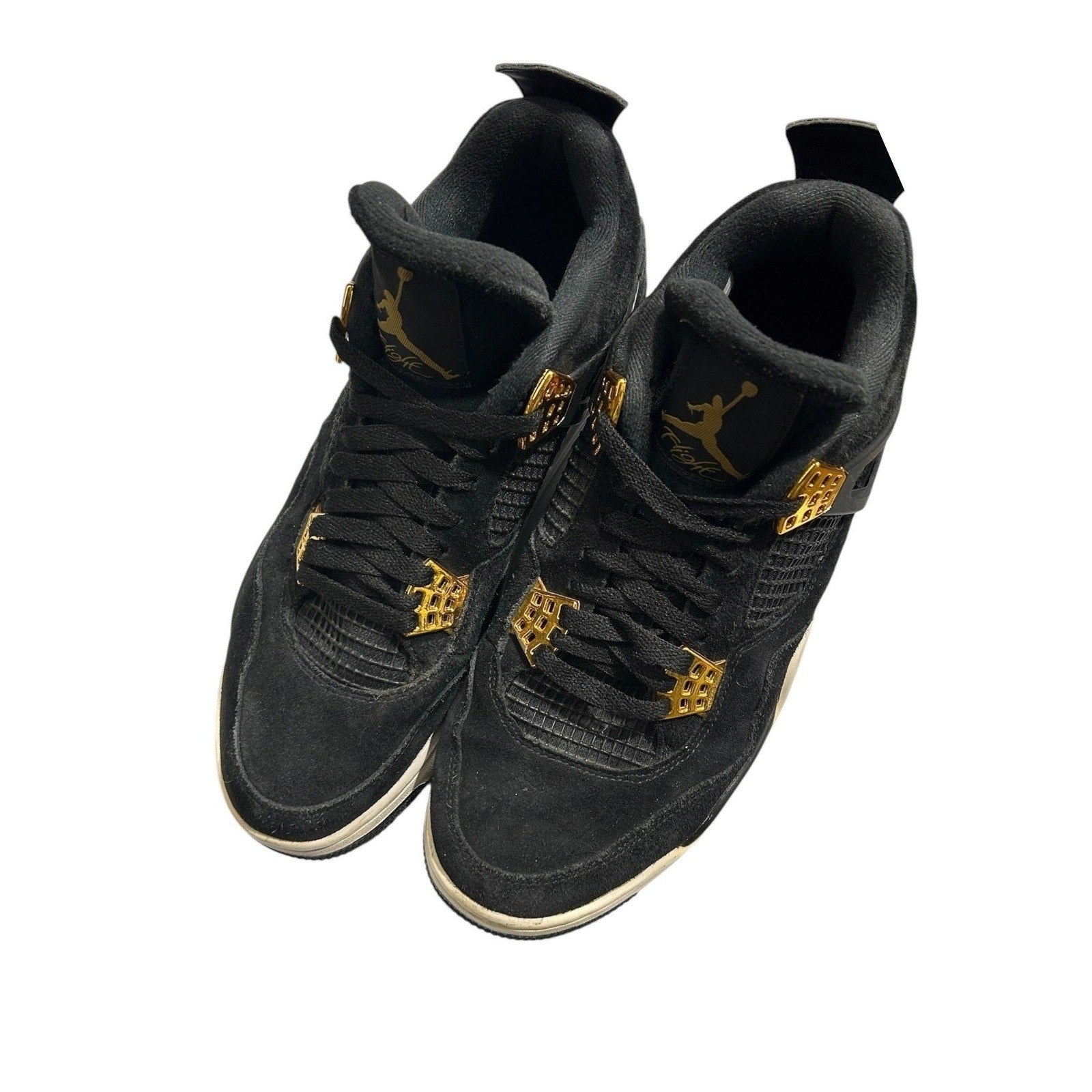 Air Jordan 4 Retro Royalty Black Metallic Gold 308497-032 Mens Size 9.5 grunge