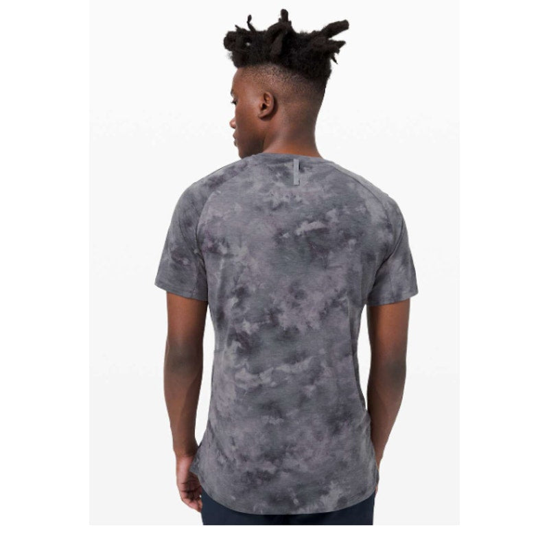 Lululemon Always Agile Short Sleeve Size M  Diamond Dye Asphalt Grey Black