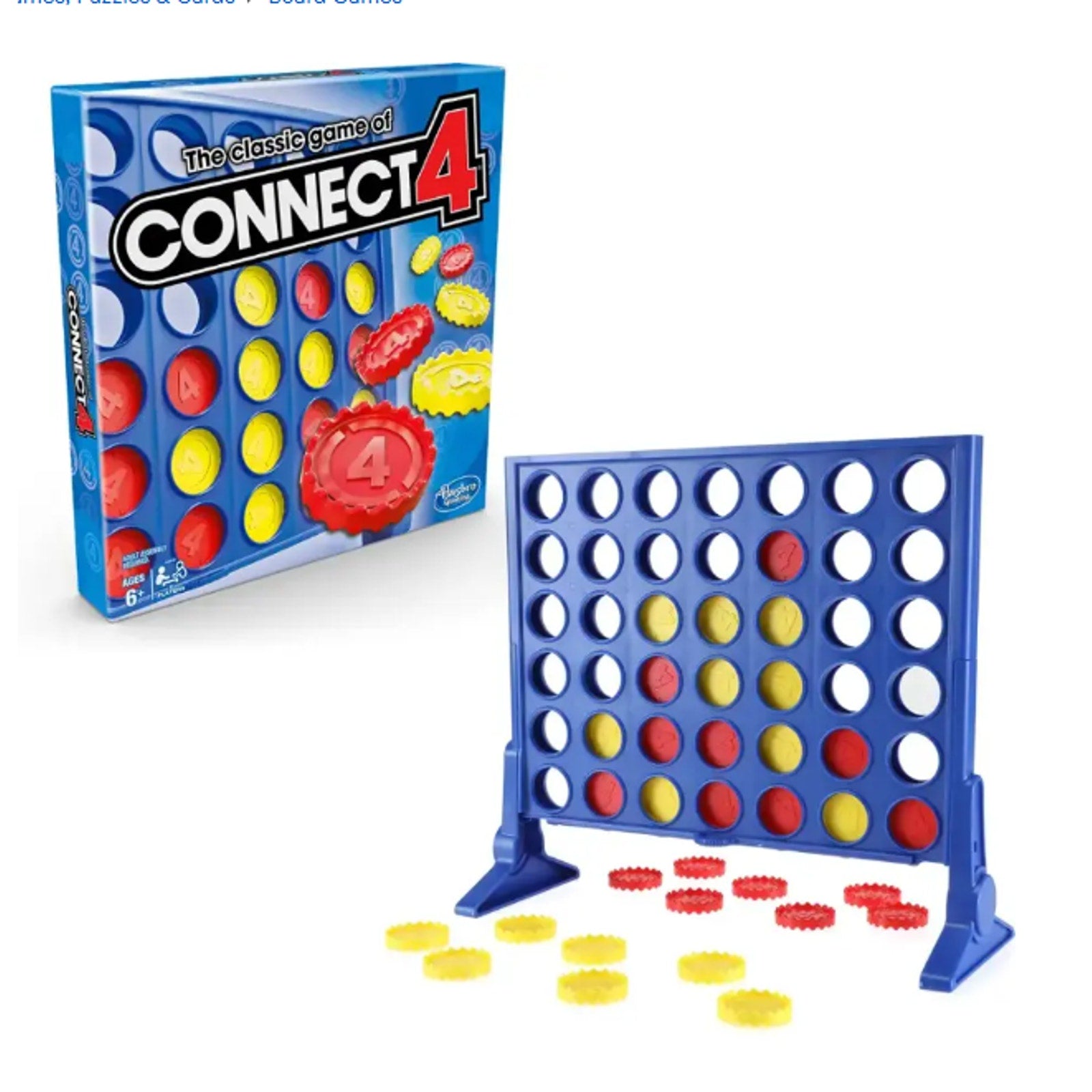 Hasbro Gaming, Connect 4 Classic, NEW & Sealed Family Board Game, 2020 Ages 6+