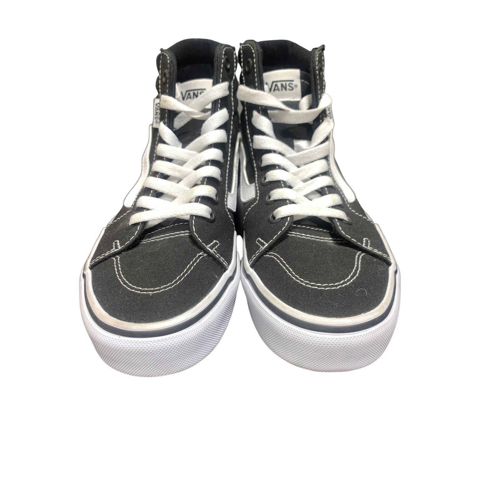Vans Sk8-Hi Black White High Top Canvas Sneakers Womens 8 Mens 6.5 VN000D5IB8C