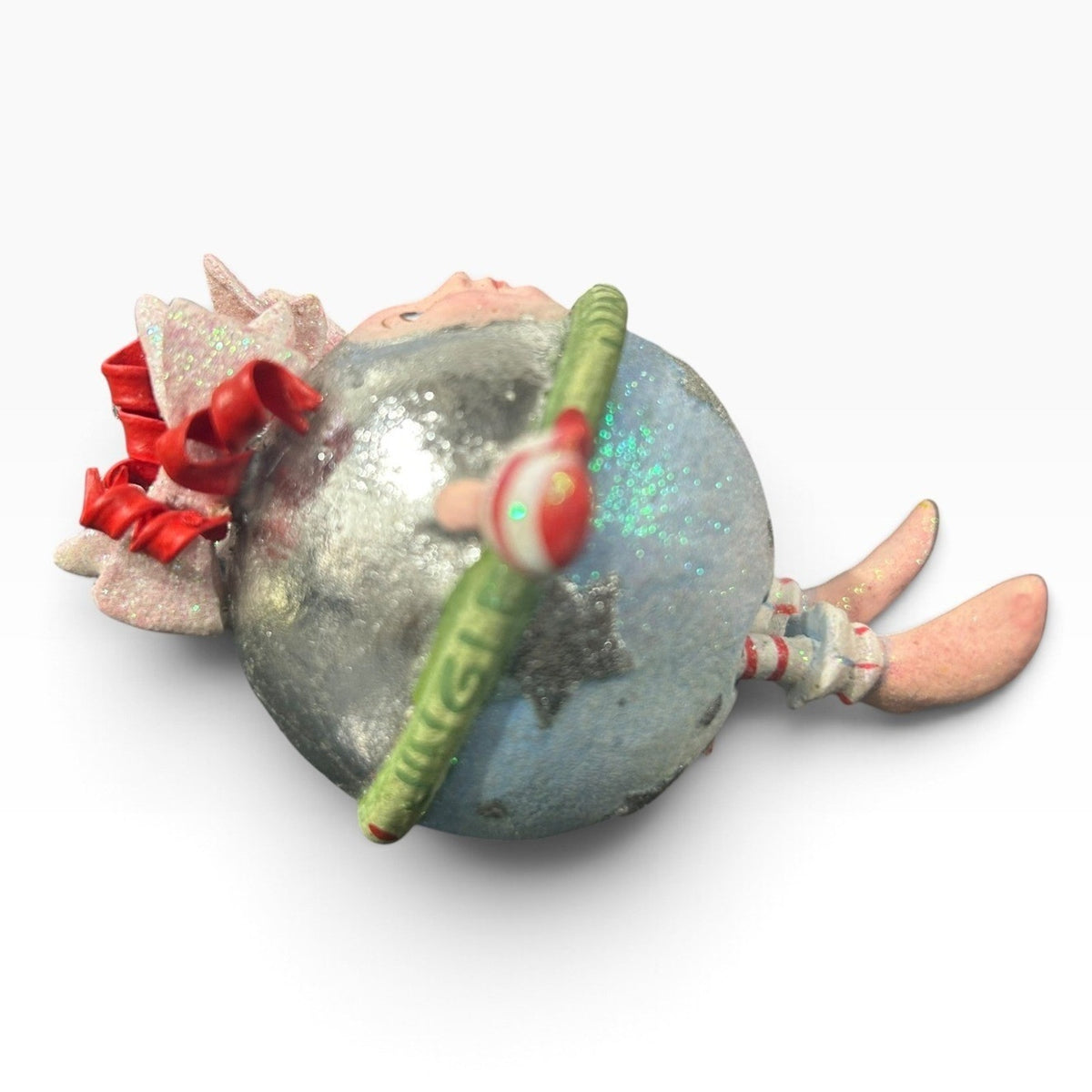 Dept 56 Patience Brewster Krinkles Mrs Jingle Bell Christmas Ornament Silver