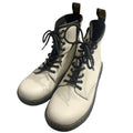 Dr Martens Kids White Zavala J Boots Size 4 US M 5 US L Side Zip Lace Up