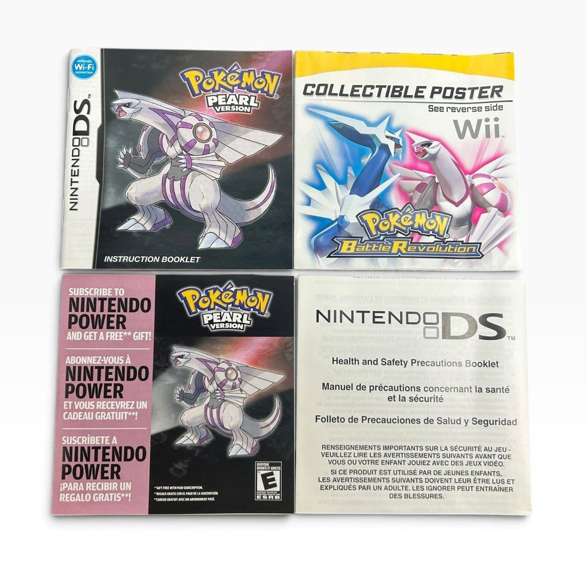 Pokemon Pearl Version Nintendo DS Case Manual Inserts Only No Game 2007 Collect