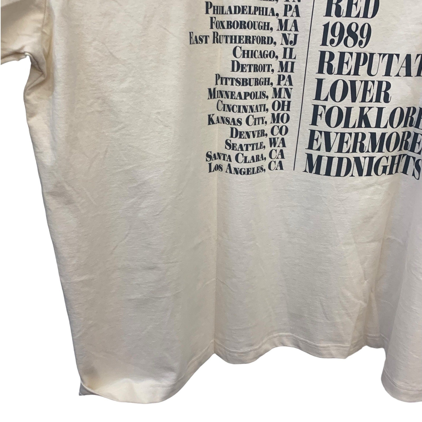 Eras Tour T-Shirt Beige - Size 4x Taylor Swift