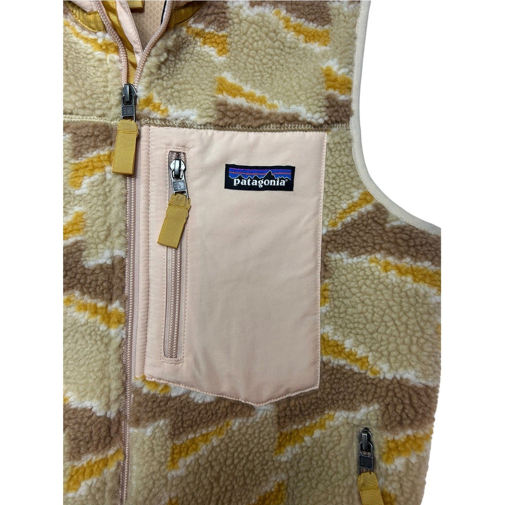 Patagonia Womens Classic Retro-X Fleece Vest Take Root Natural 23083 Small gorp