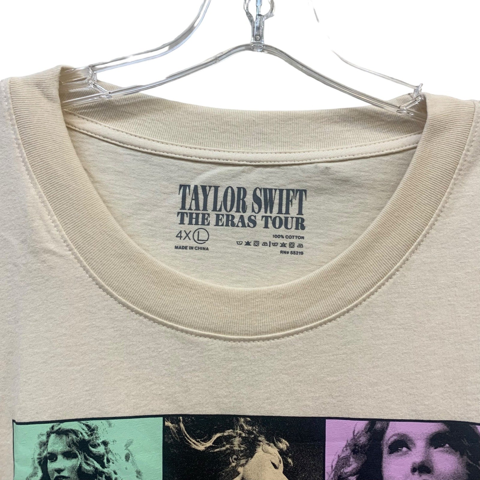 Eras Tour T-Shirt Beige - Size 4x Taylor Swift
