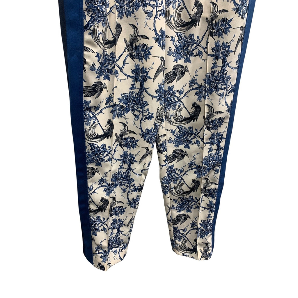 Scotch & Soda Maison Scotch Blue Floral Bird Print Jogger Trousers Size M