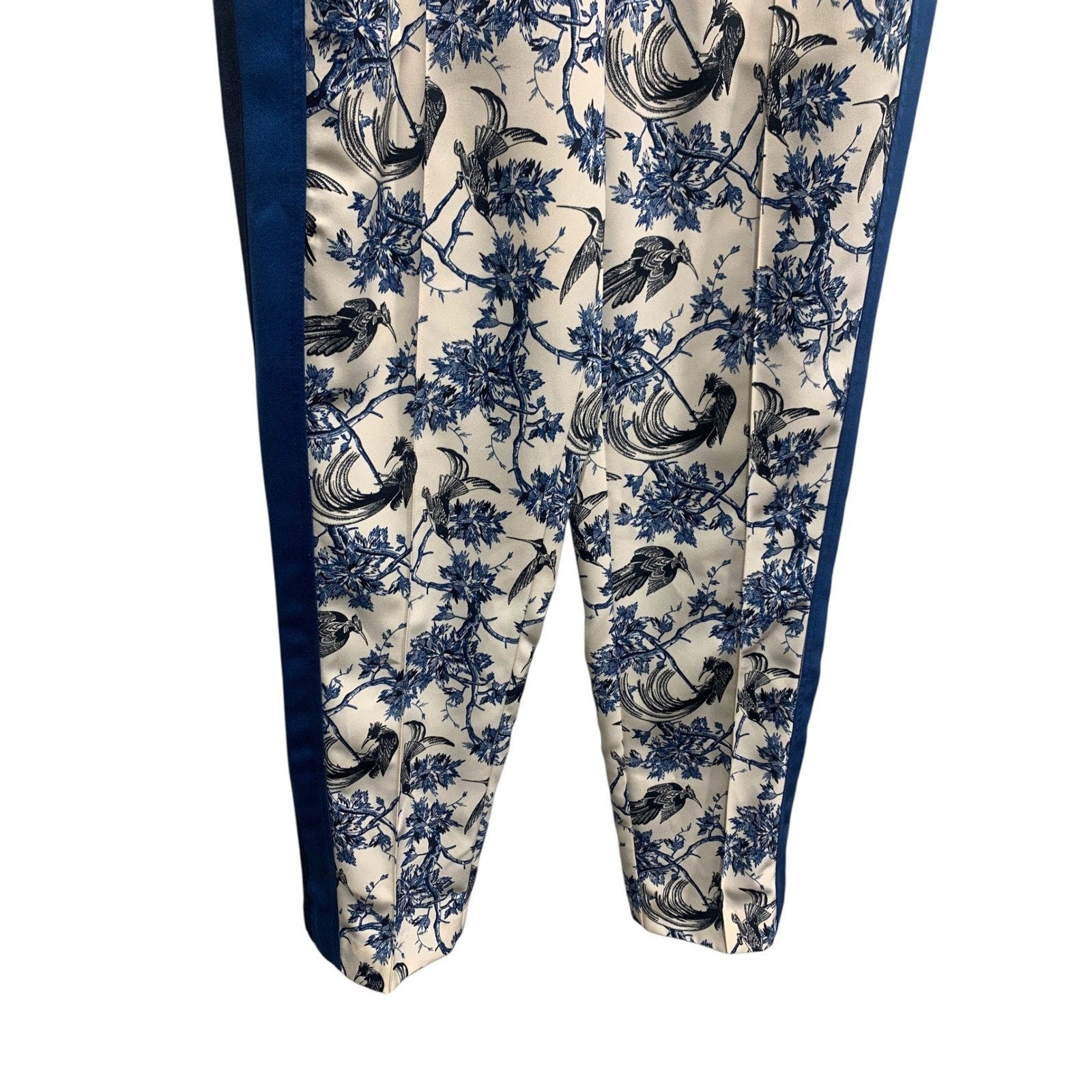 Scotch & Soda Maison Scotch Blue Floral Bird Print Jogger Trousers Size M