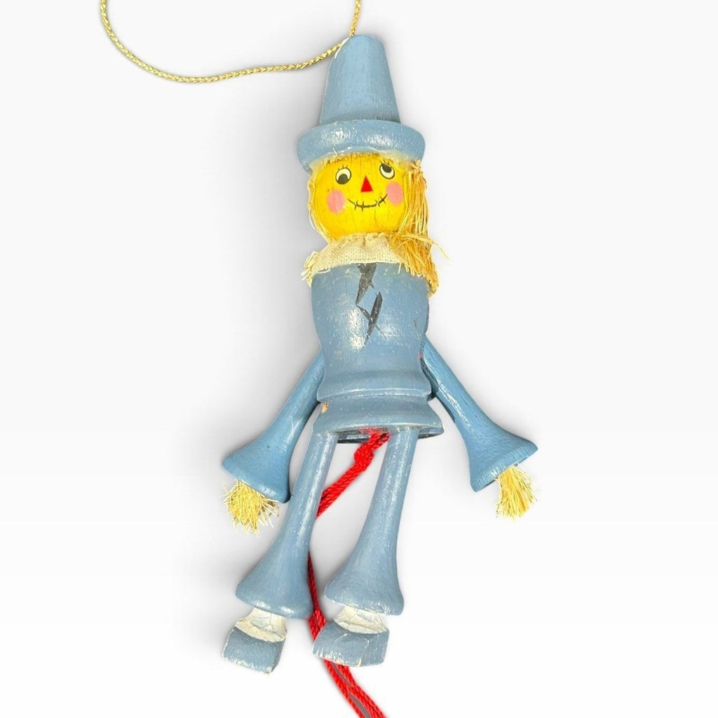 Vintage Kurt Adler 1980 Wizard of Oz Wooden Jumping Jack Ornaments Set of 4