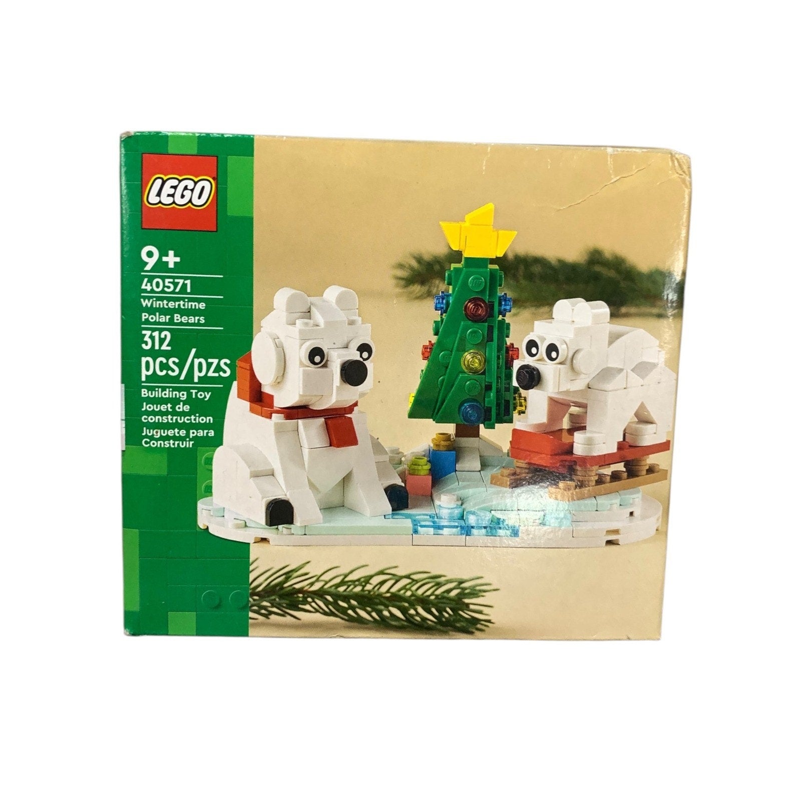 LEGO 40571 Wintertime Polar Bears Seasonal Christmas Building Set 312 Pcs