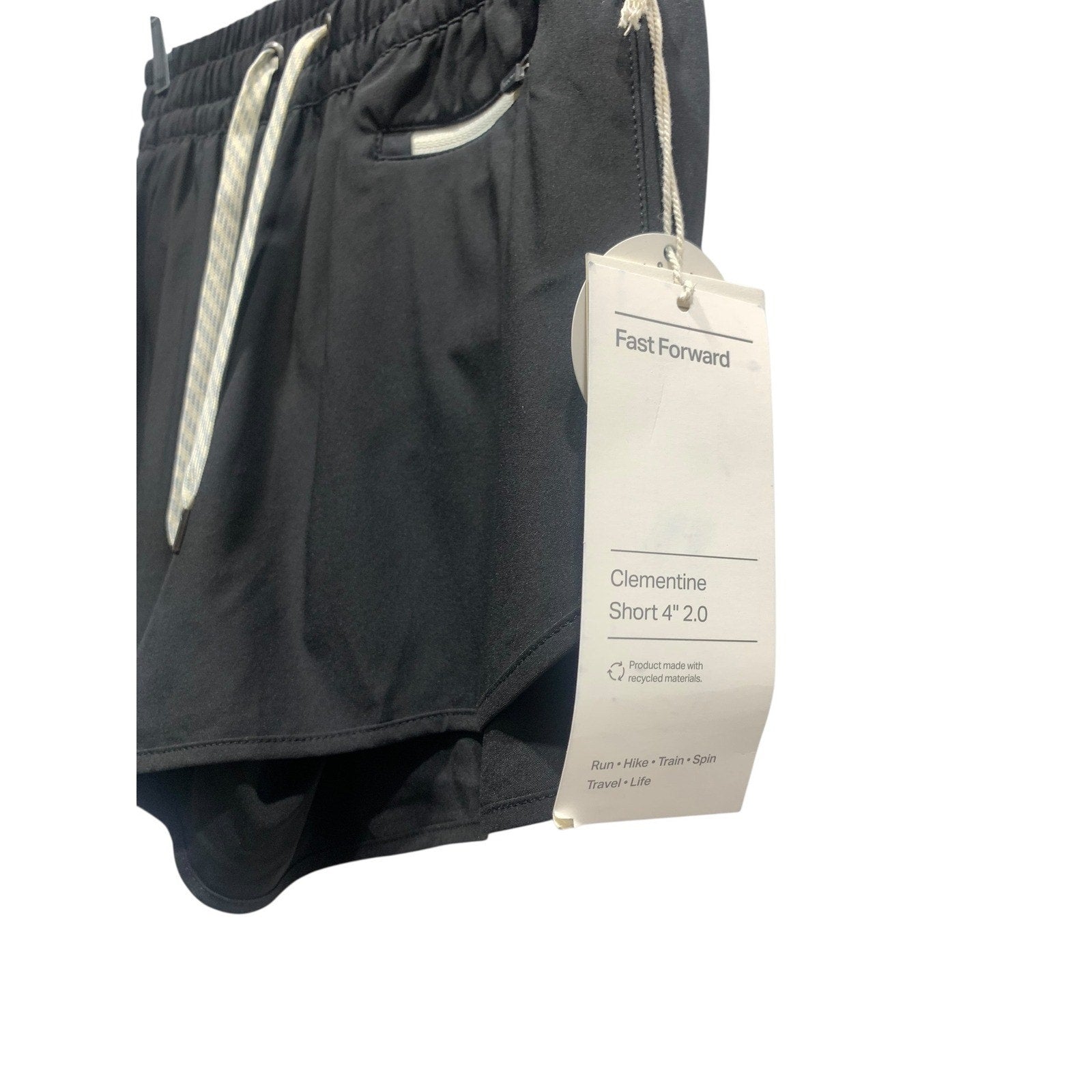 Vuori Clementine Short 4" 2.0 Black Athletic Running Shorts VW3004 Womens