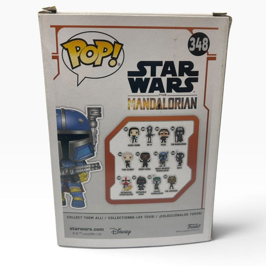 Funko Pop Star Wars The Mandalorian Heavy Infantry 348 and Grogu 819 Lot