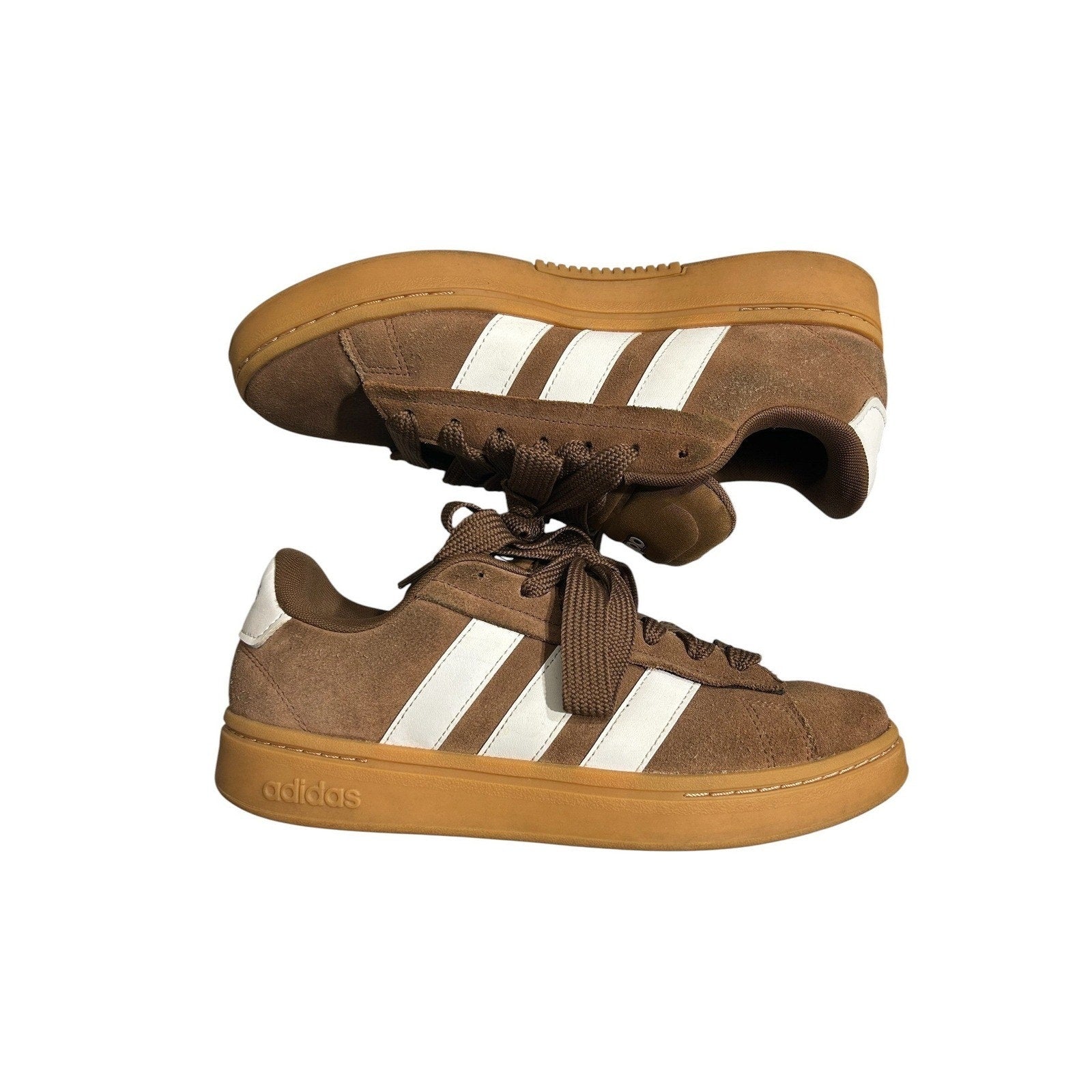 Adidas Grand Court Alpha Brown Suede Gum Suede Skate Shoes Mens 9.5 NWOT