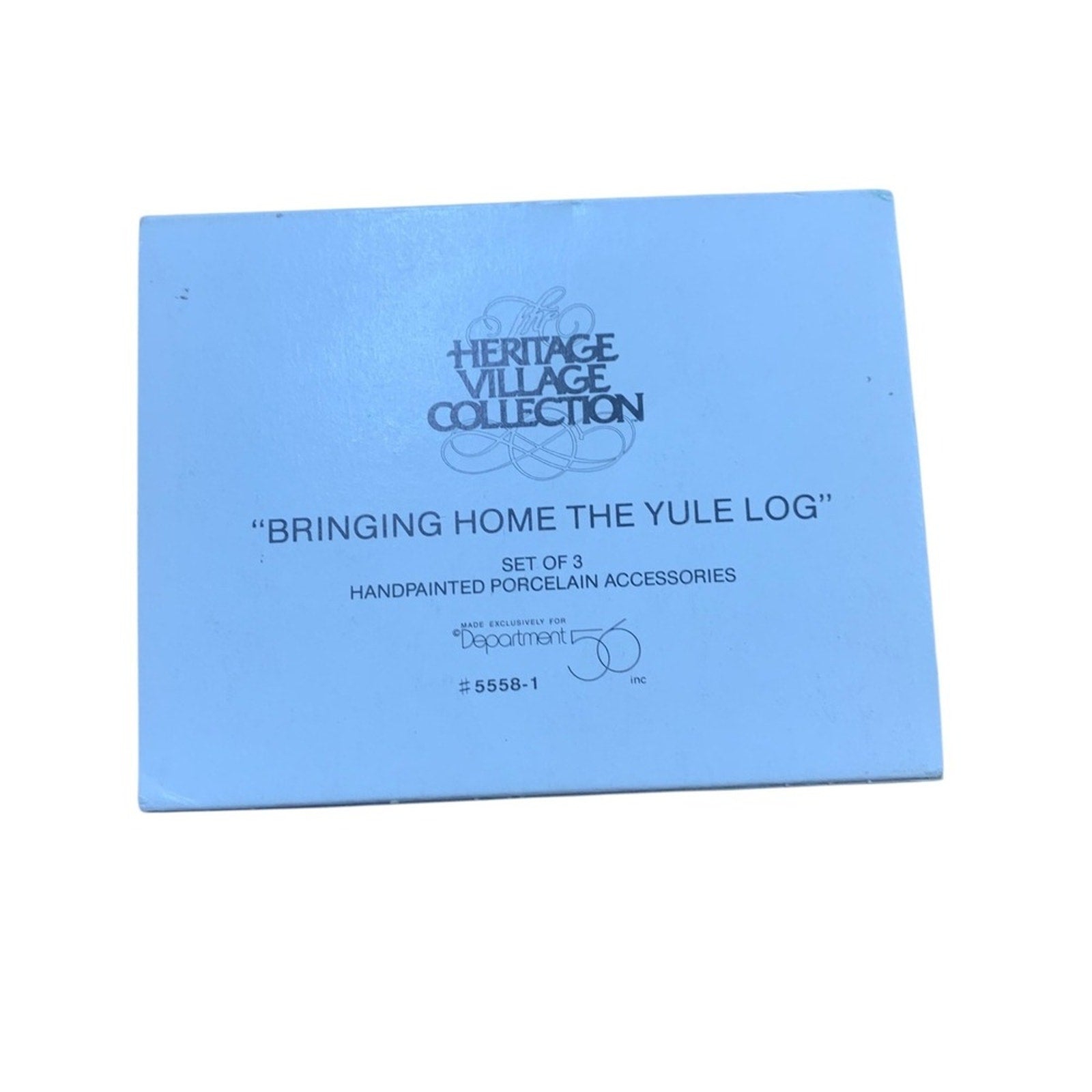 Heritage Village Collection Bringing Home The Yule Log Department 56 #55581