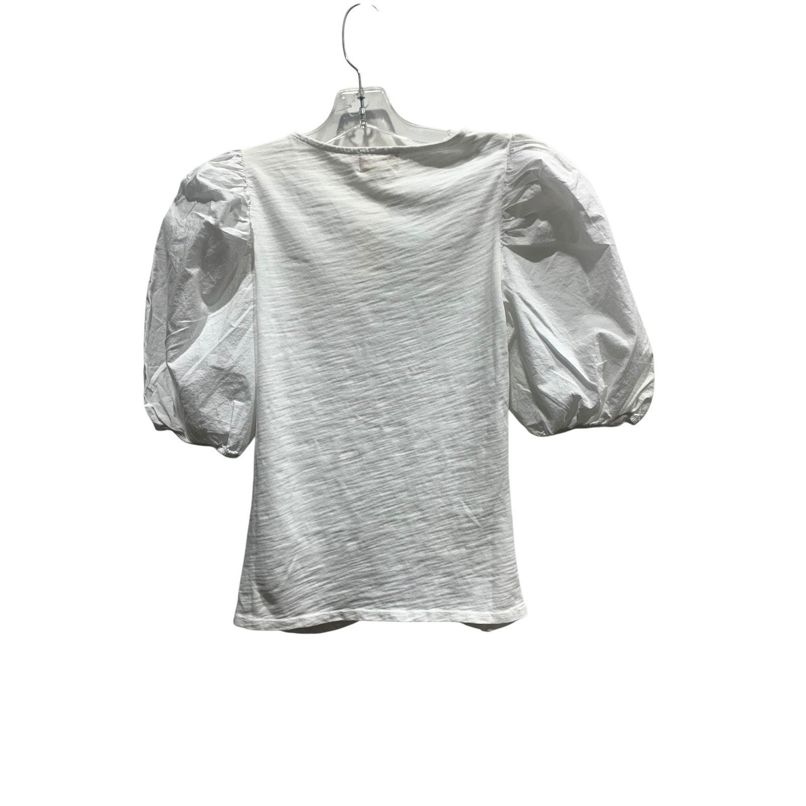 Nation Ltd Drew Gathered Romantic Tee Small White Puffed Sleeves Feminine Peru