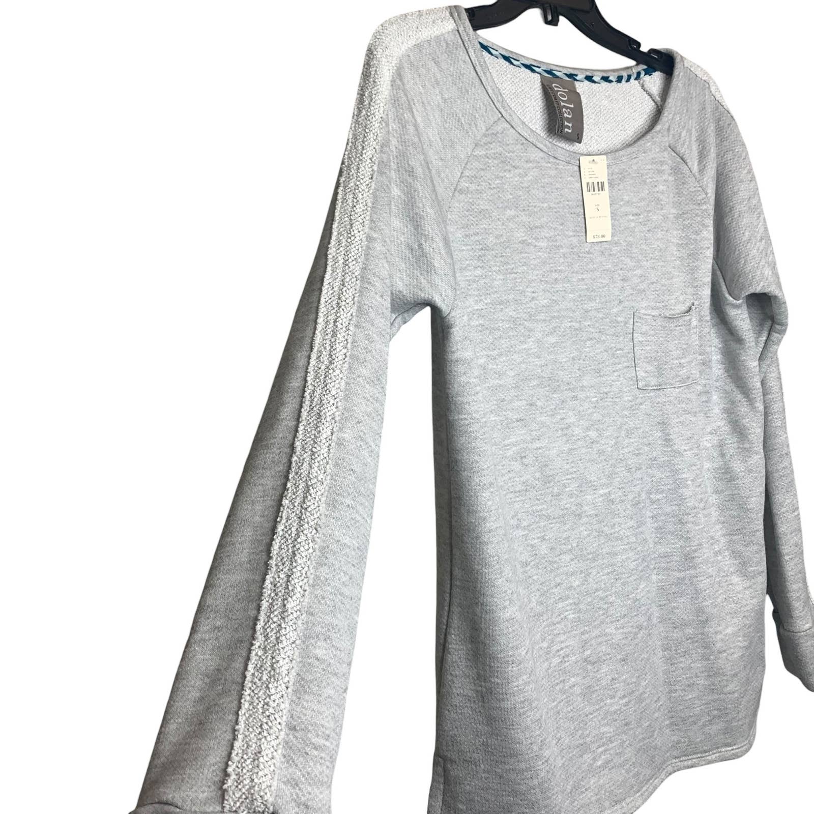 Anthropologie Dolan Left Coast Grey Sweatshirt Top Tunic SZ S