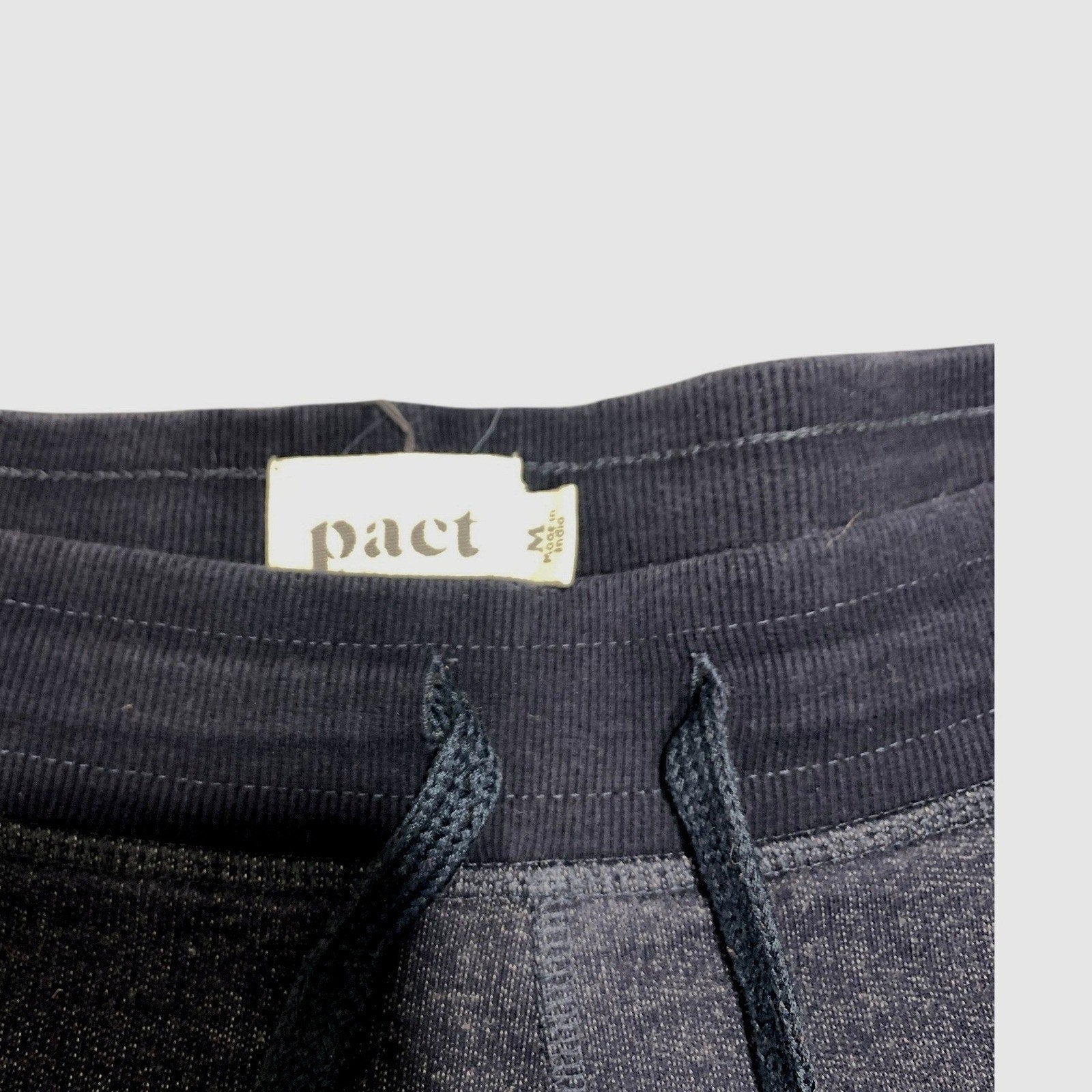 Pact Mens Organic Cotton Recycled Polyester Sweat Shorts Navy Blue Medium