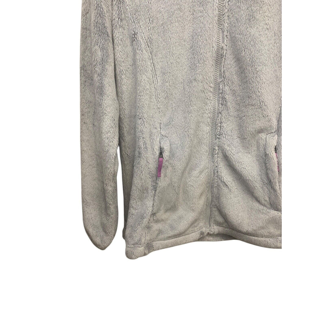 The North Face Jacket Girls Extra Large Gray Full Zip Fleece Pockets Osolita