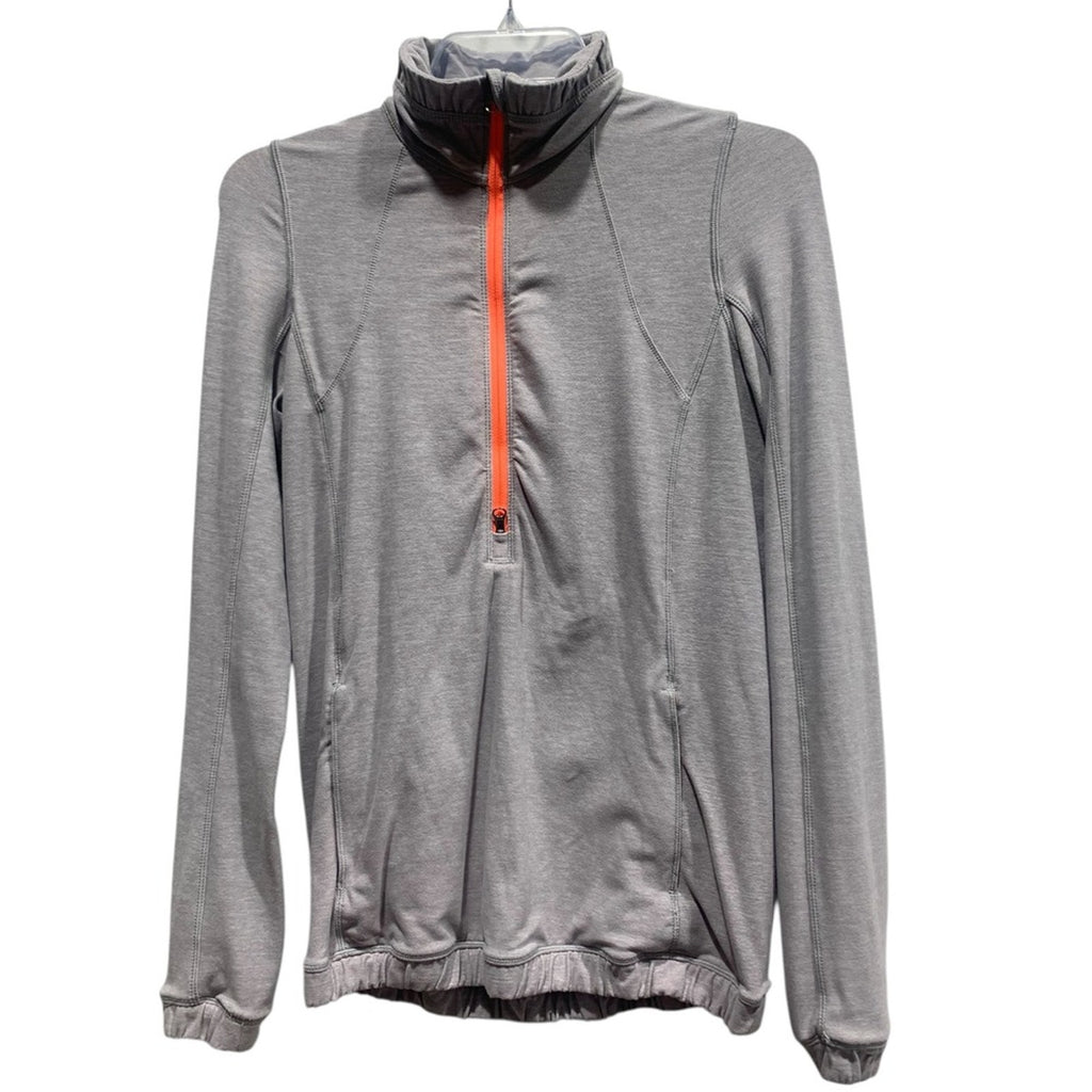 Lululemon Forthright 1/2 Zip Grey Heathered Long Sleeve Pullover Size 6