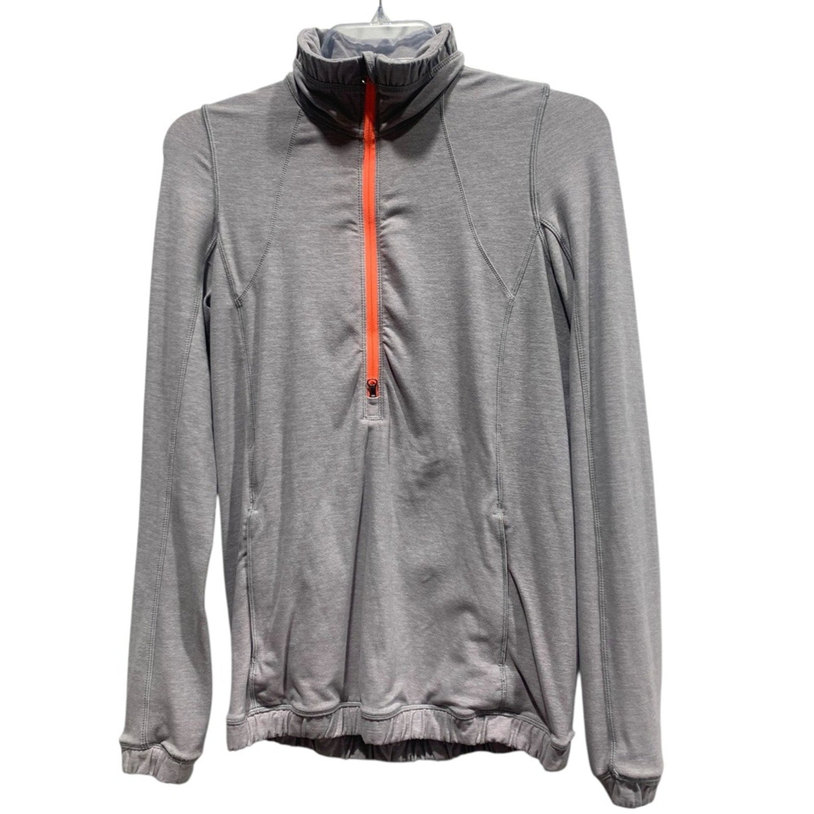 Lululemon Forthright 1/2 Zip Grey Heathered Long Sleeve Pullover Size 6