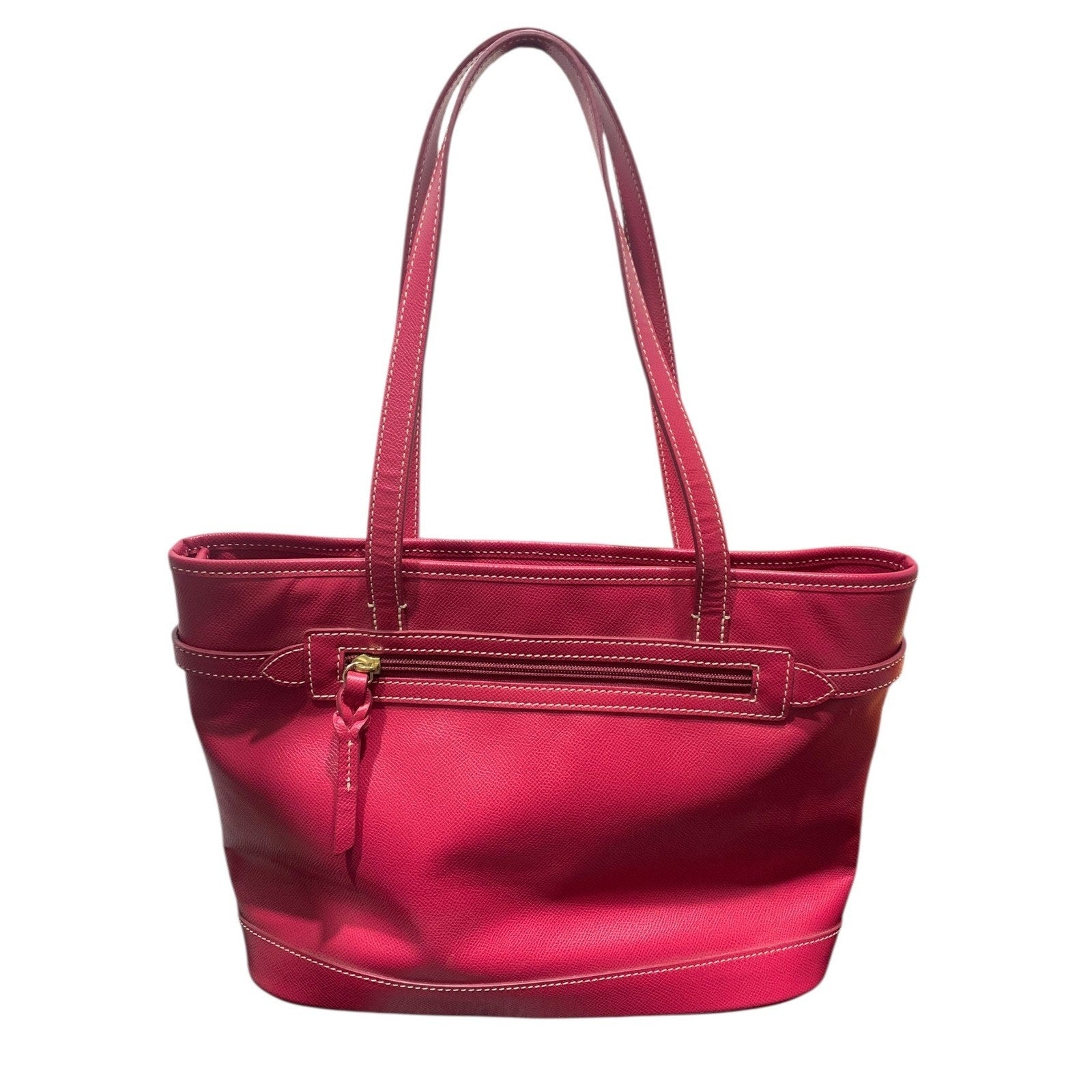 Dooney & Bourke Pink Pebbled Leather Tote Bag Shoulder Purse Gold Hardware