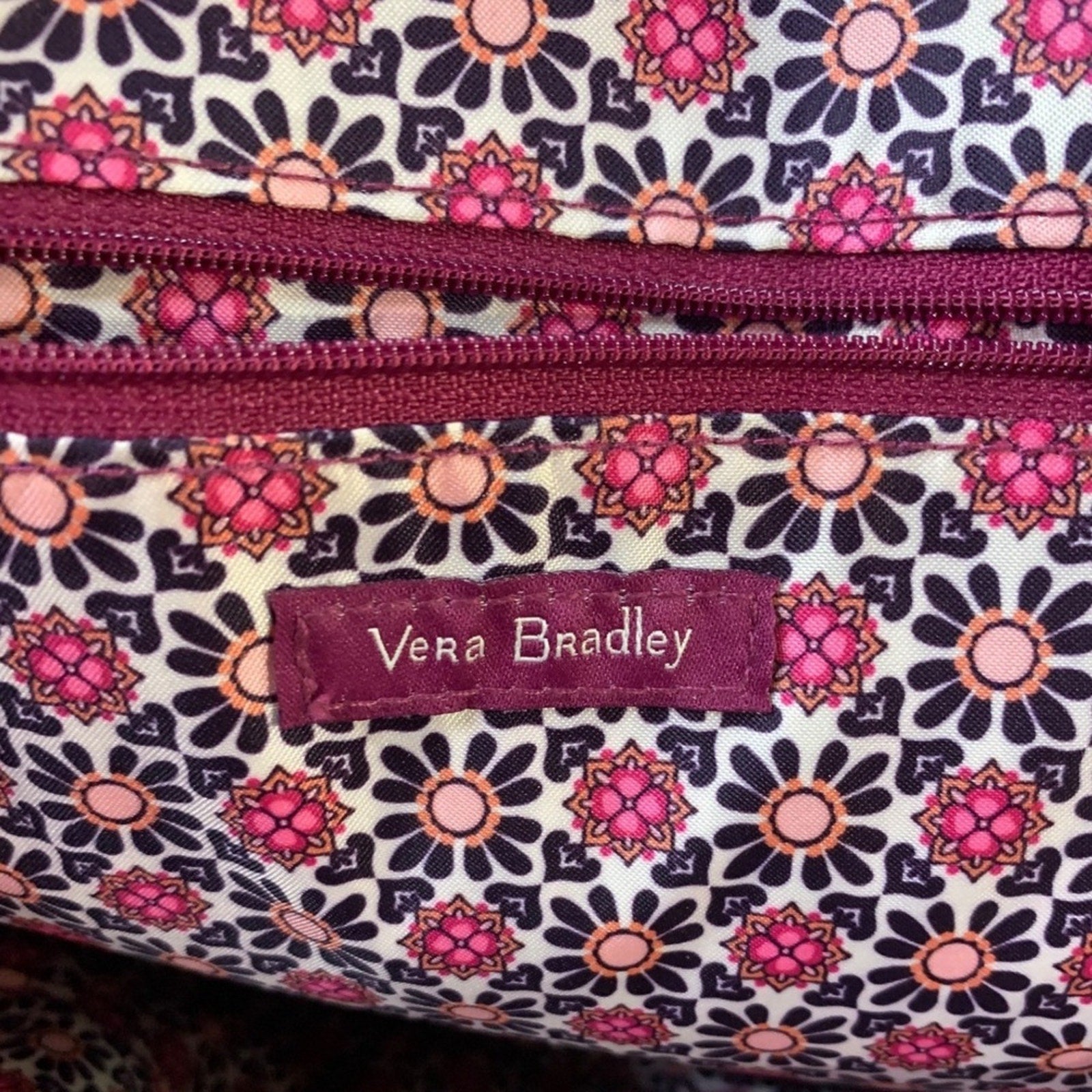 Vera Bradley Small Backpack Floral Pink Purple Mandala Pattern