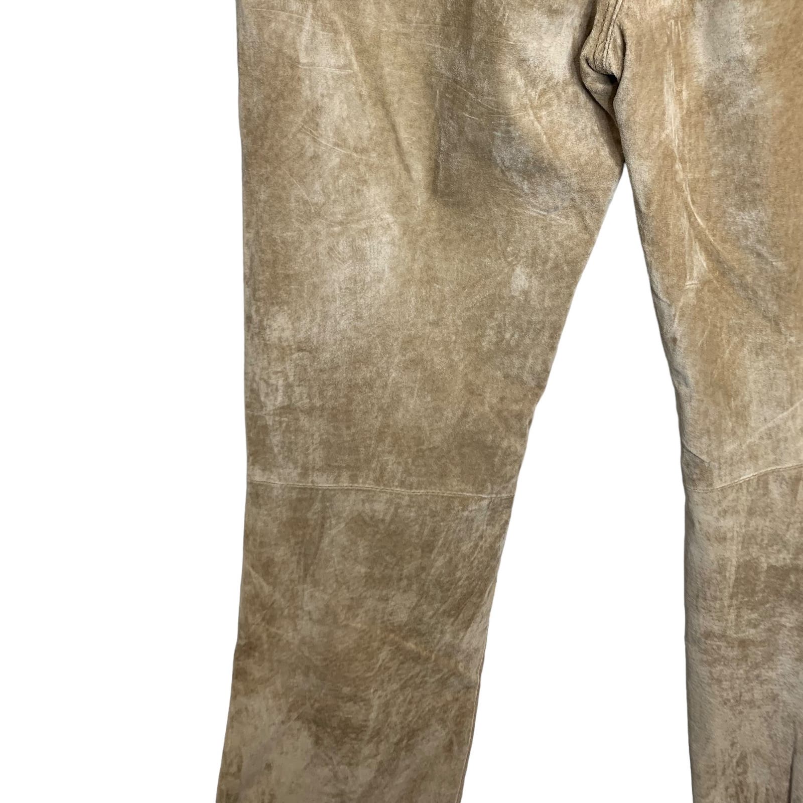90's Jou Jou Skins 100%  Suede Leather Pants SZ 7/8