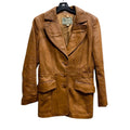 Brigham Sportswear Tan Leather Blazer Jacket Women 15/16 Classic Business Casual
