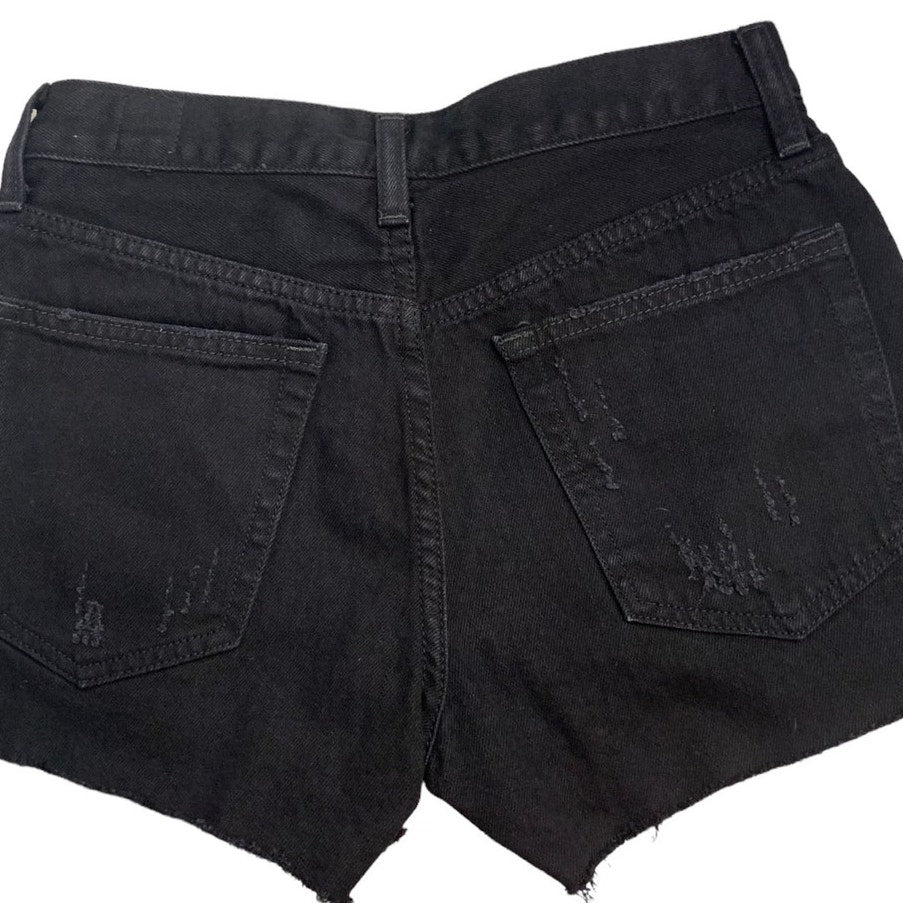 NWT Free People x We the Free Sofia Denim Black Cut-Off Shorts SZ 25