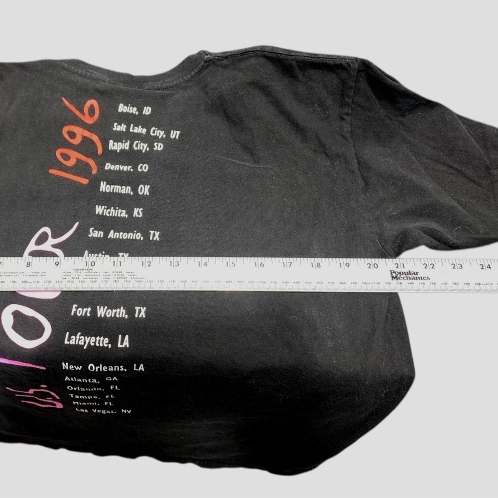 Neil Diamond 1996 U.S. Tour Black T Shirt Mens Size Large