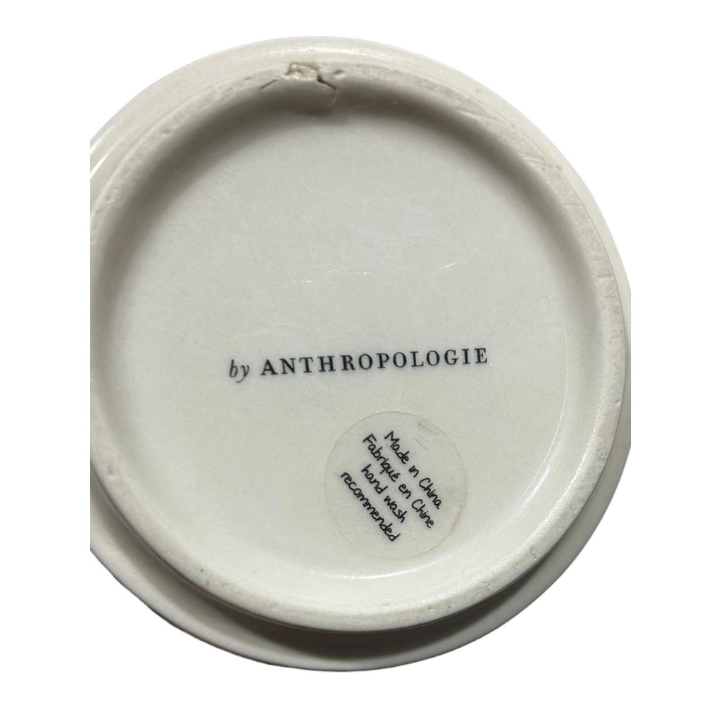Anthropologie Monogram Letter ' K ' Black Gold Honeycomb Mosaic Tile Coffee Mug