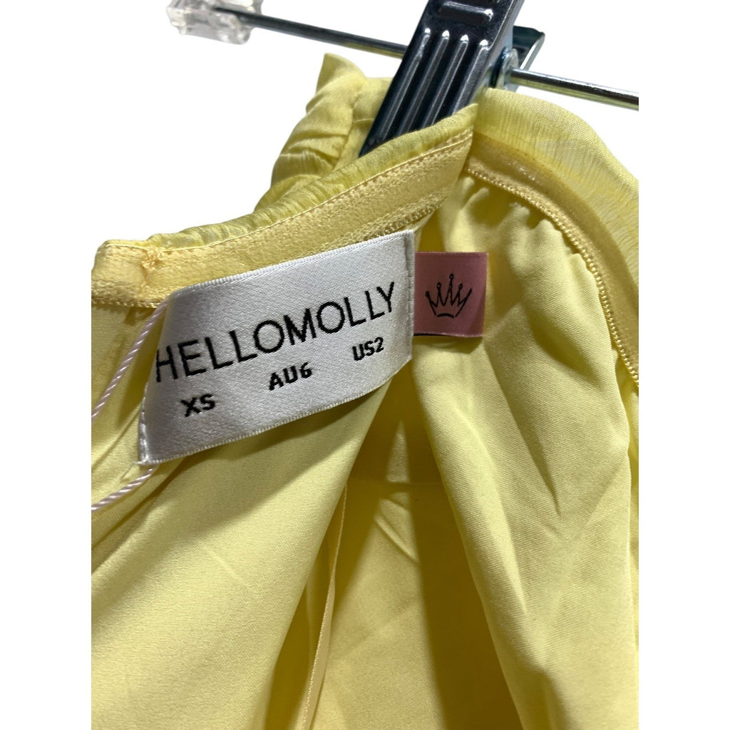 Hello Molly Unforgettable Style Strapless Maxi Dress Yellow US 2 Summer