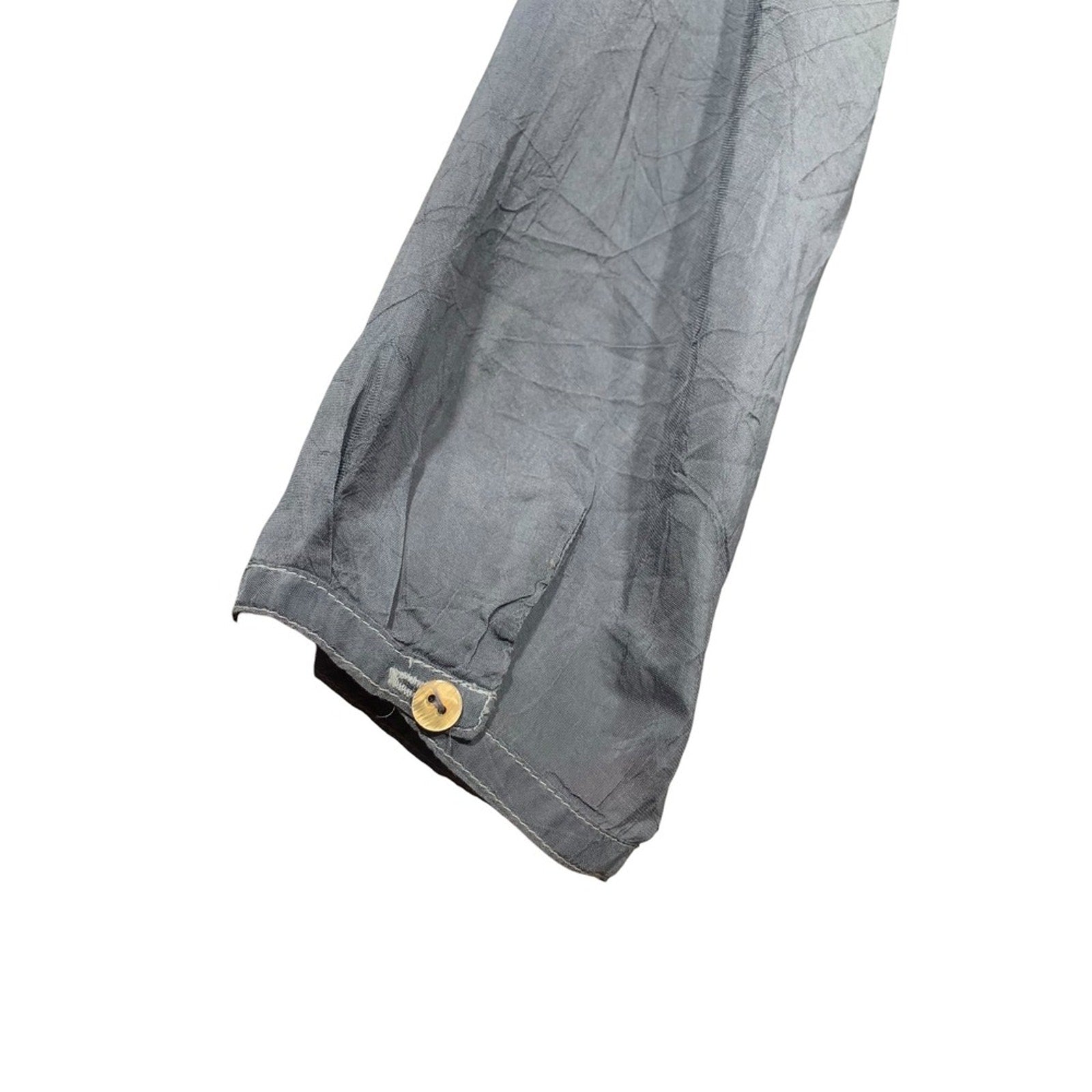 Johnny Was Embroidered Tunic Top Small S Black Cupra Rayon Bohemian Blouse