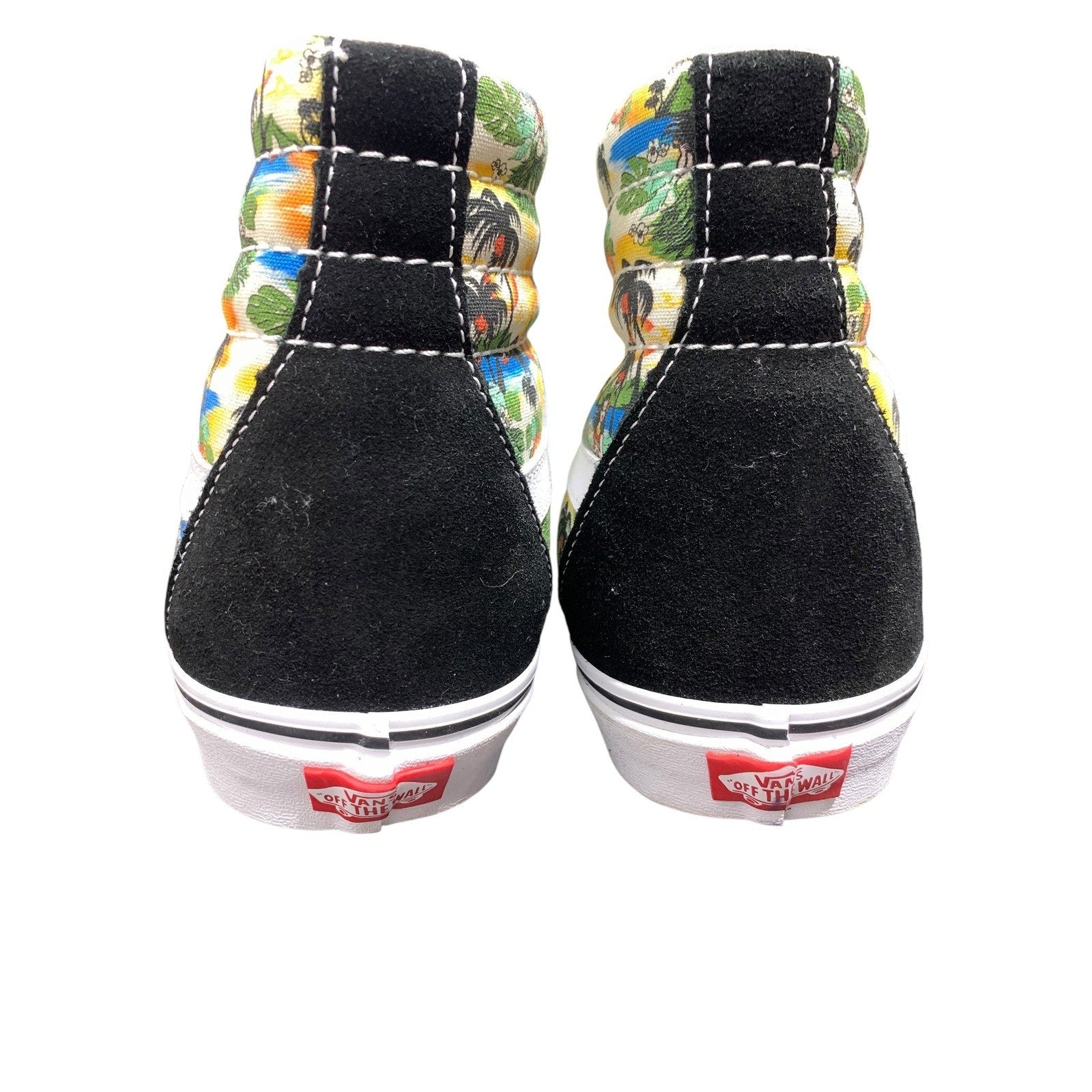 Vans Sk8-Hi Black Tropical Island Palm Tree High Top Sneaker Mens 12 Skater casu