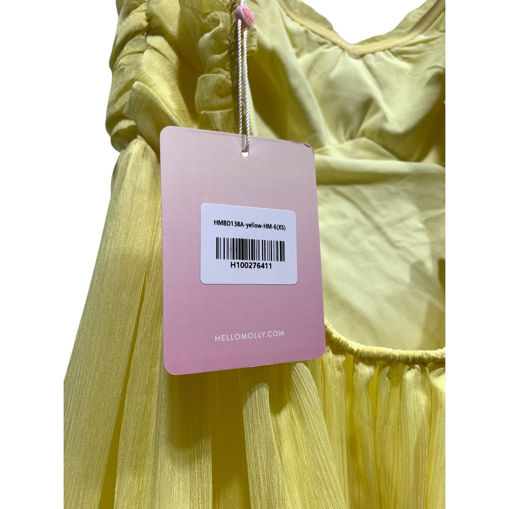 Hello Molly Unforgettable Style Strapless Maxi Dress Yellow US 2 Summer