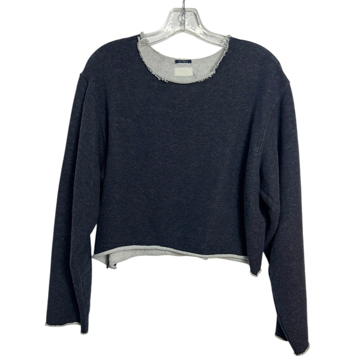 MOTHER The Cut Bubble Cropped Sweatshirt Coming In From The Cold XS grunge Edge