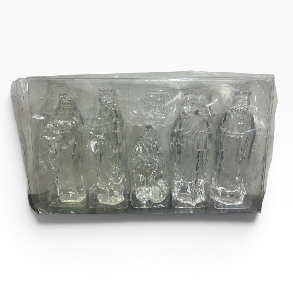 Target Clear Acrylic 6 Piece Nativity Set Figurines 7 Inch Christmas Decor Cute