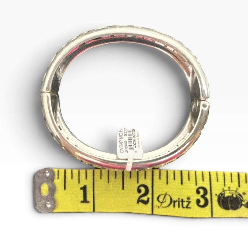 Brighton Contemporary Silver Scroll Hinge Bangle Bracelet JF0900 OS