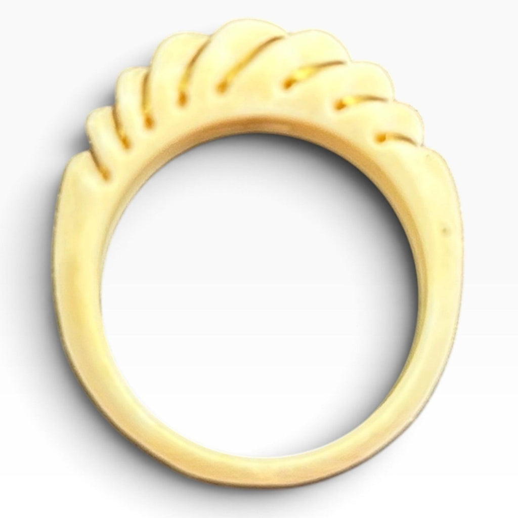 Vintage 14k gold Antique 1930's 50's Art Deco Ring Size 7.5 585 Stamped Bone VTG