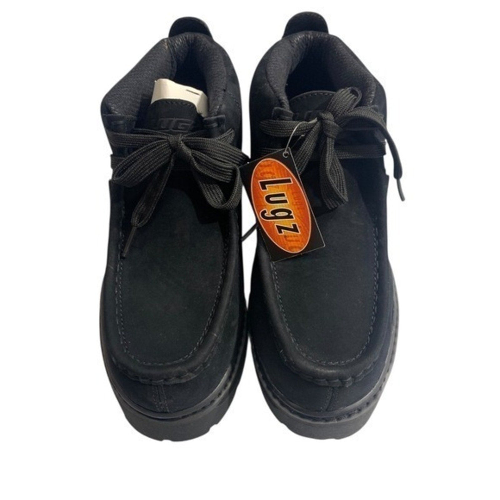 Lugz Black Suede Chukka Boots Mens Lug Sole Lace Up Ankle Boots SZ 7.5