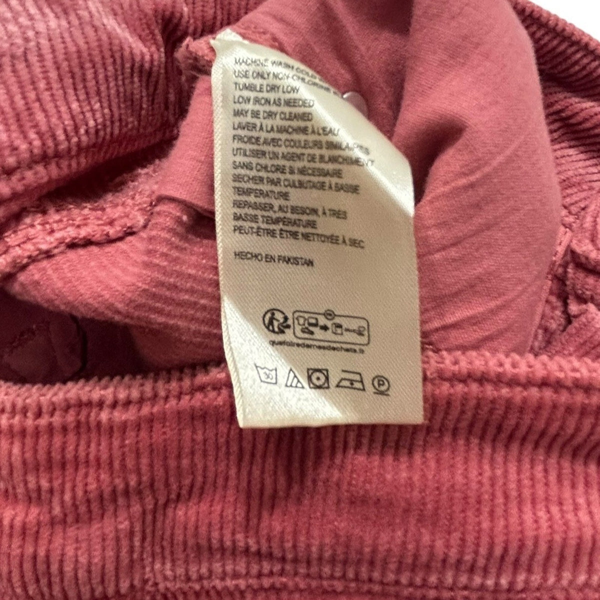 Anthropologie Pilcro The Yaya Mid-Rise Corduroy Crop Flare Jeans Pink 27