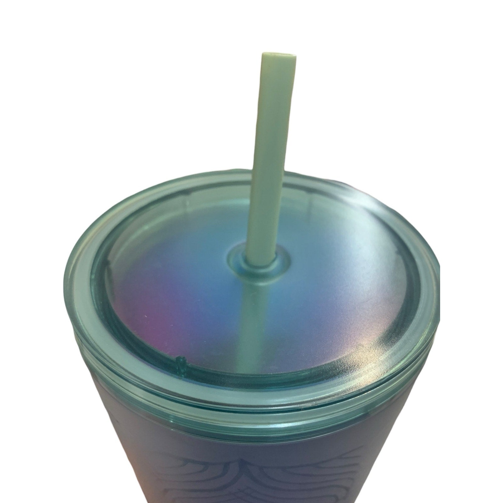 Starbucks 50th  Anniversary Iridescent Matte Frosted Mermaid Tail Tumbler 24oz.