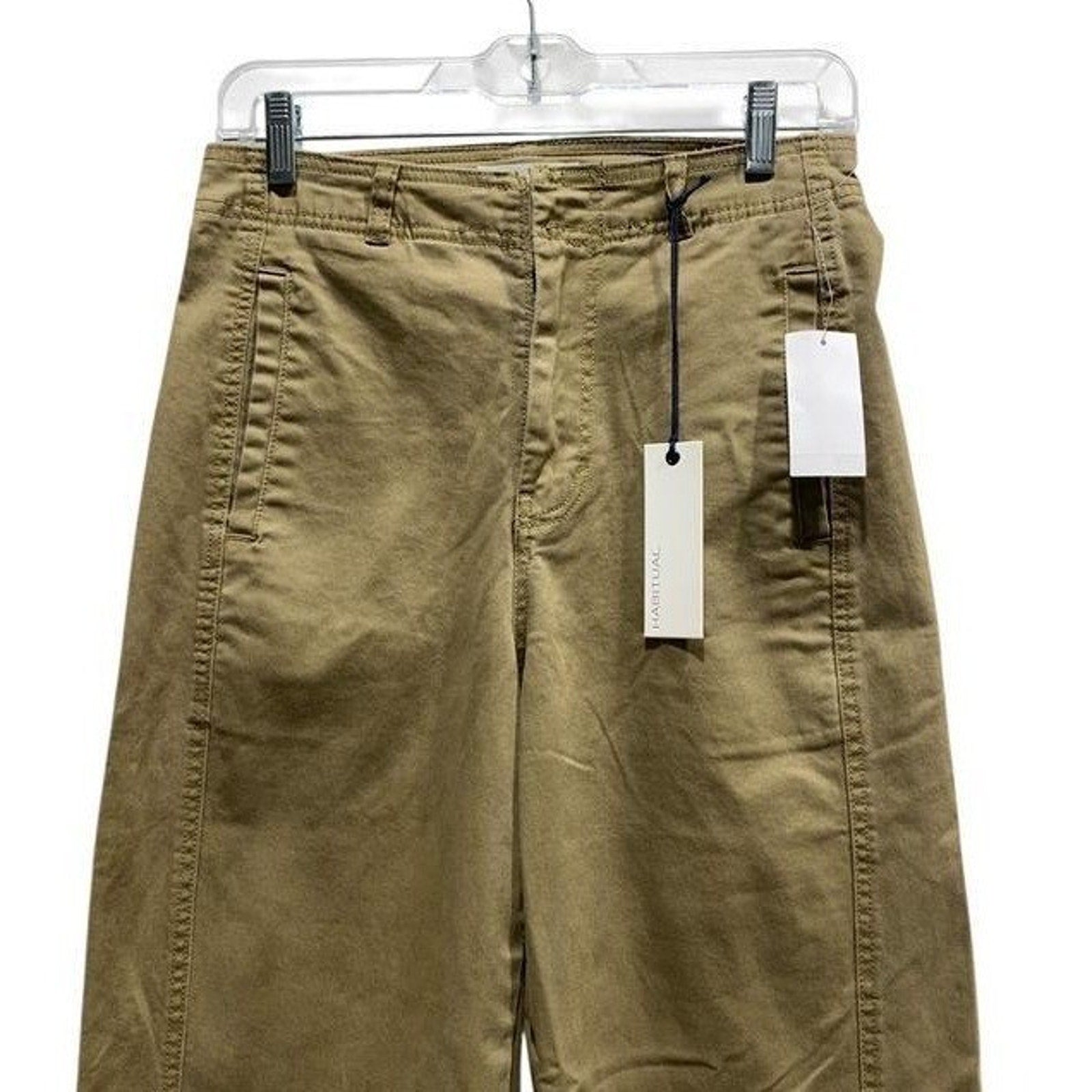 Habitual High Rise Wide Leg Army Green Pants HNM02107B Womens Size 2/26 NEW