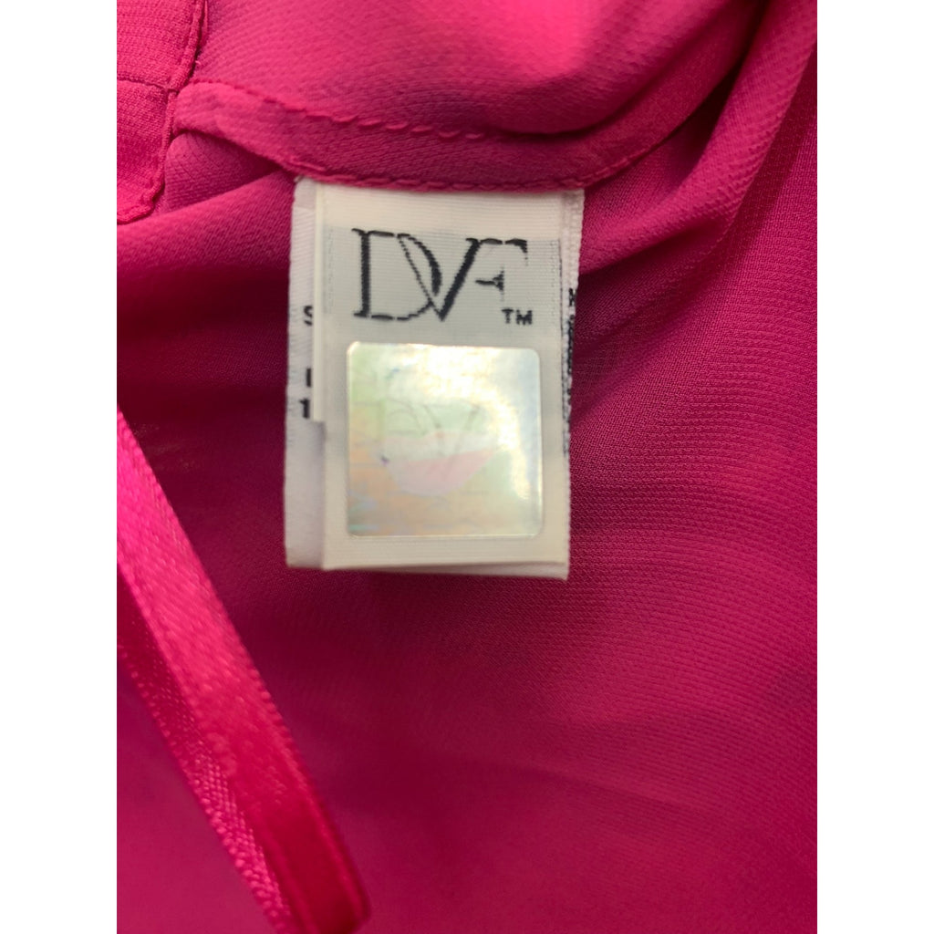 DVF Diane Von Furstenberg Bali Wrap Dress Pink Floral SZ 4