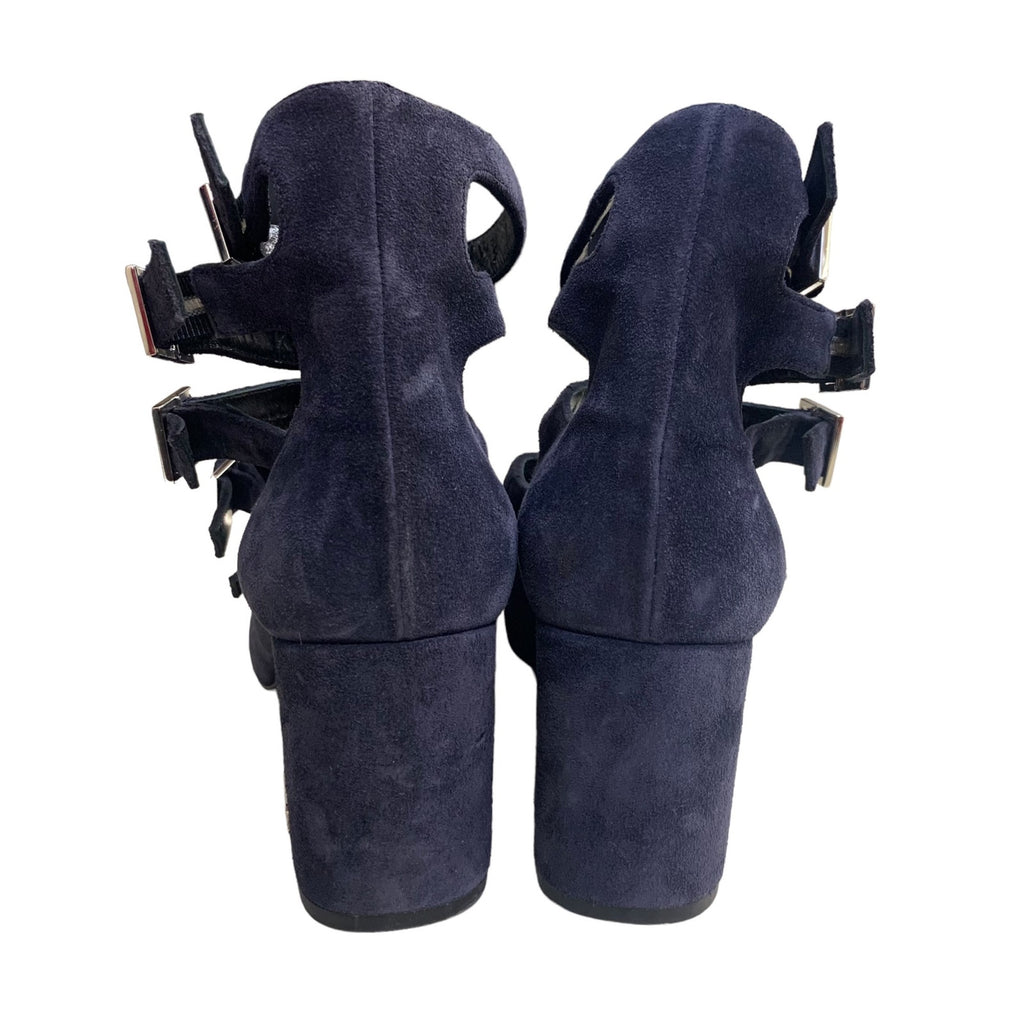YSL Saint Laurent Babies Suede Gladiator Heeled Sandals SZ 7