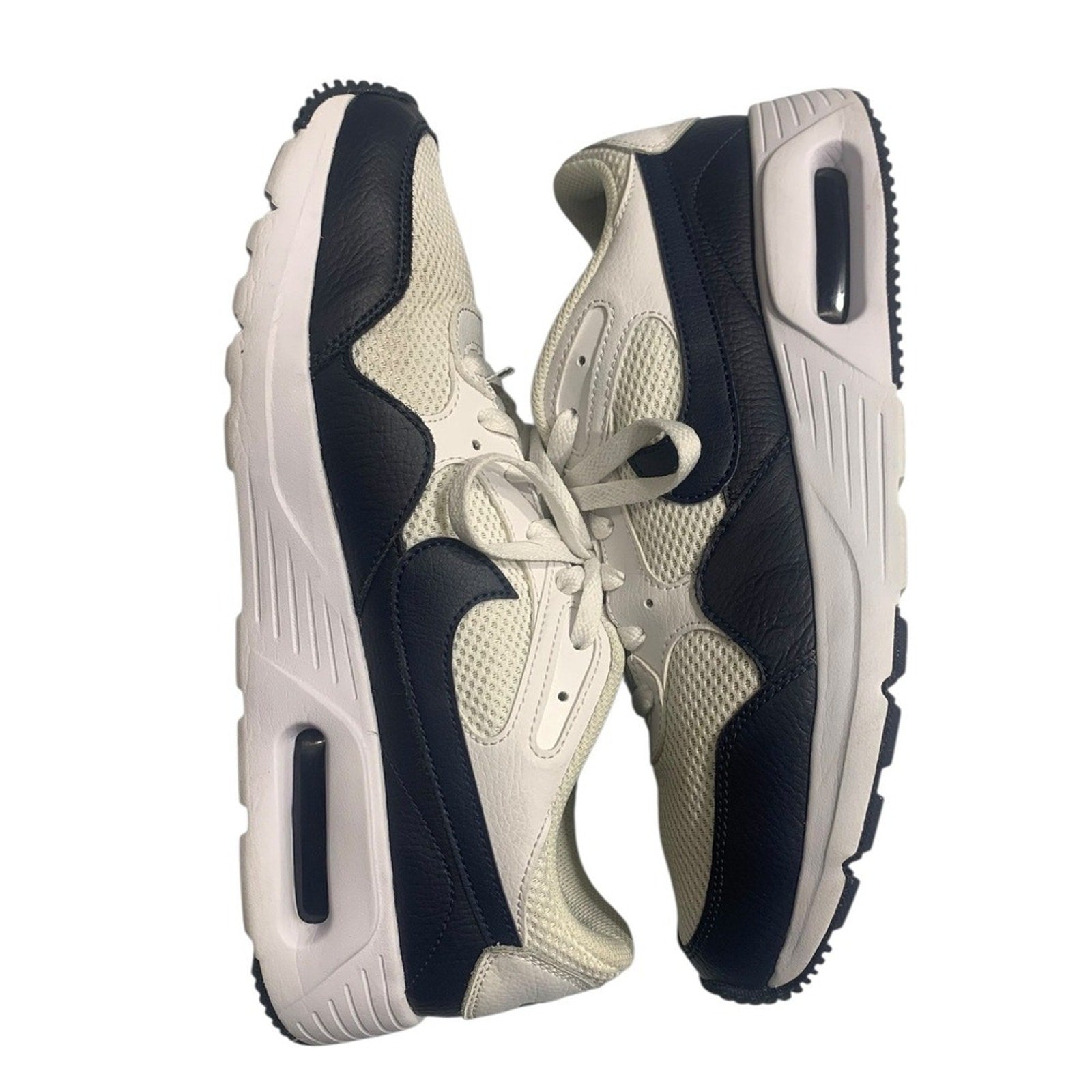 Nike Air Max Shoes Men Size 11 CW4555 123 White Navy Leather Mesh Sneakers
