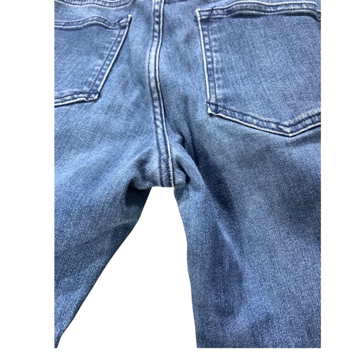 Pilcro and the Letterpress Flare Jeans Medium Wash Patch Pocket Raw Hem 29