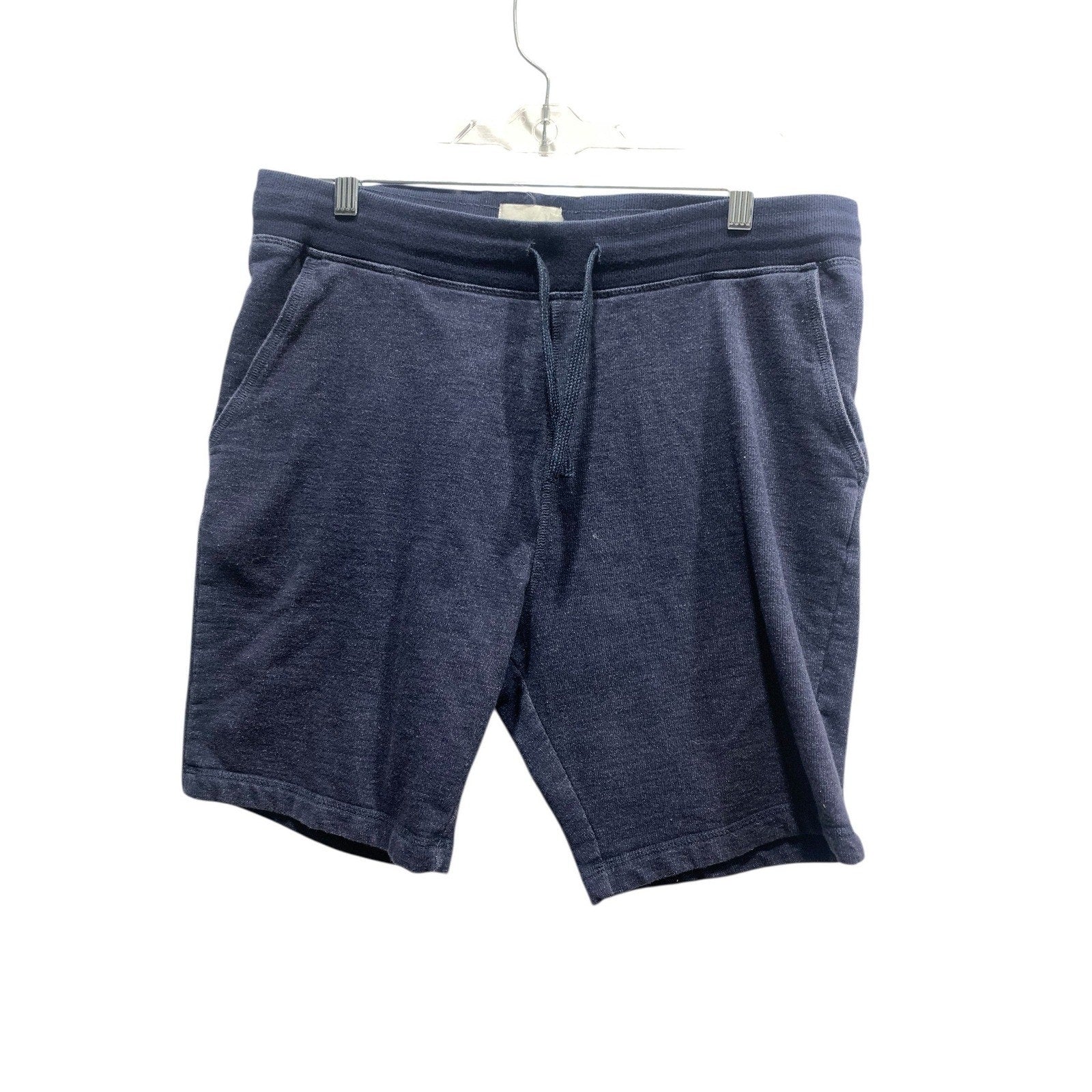 Pact Mens Organic Cotton Recycled Polyester Sweat Shorts Navy Blue Medium