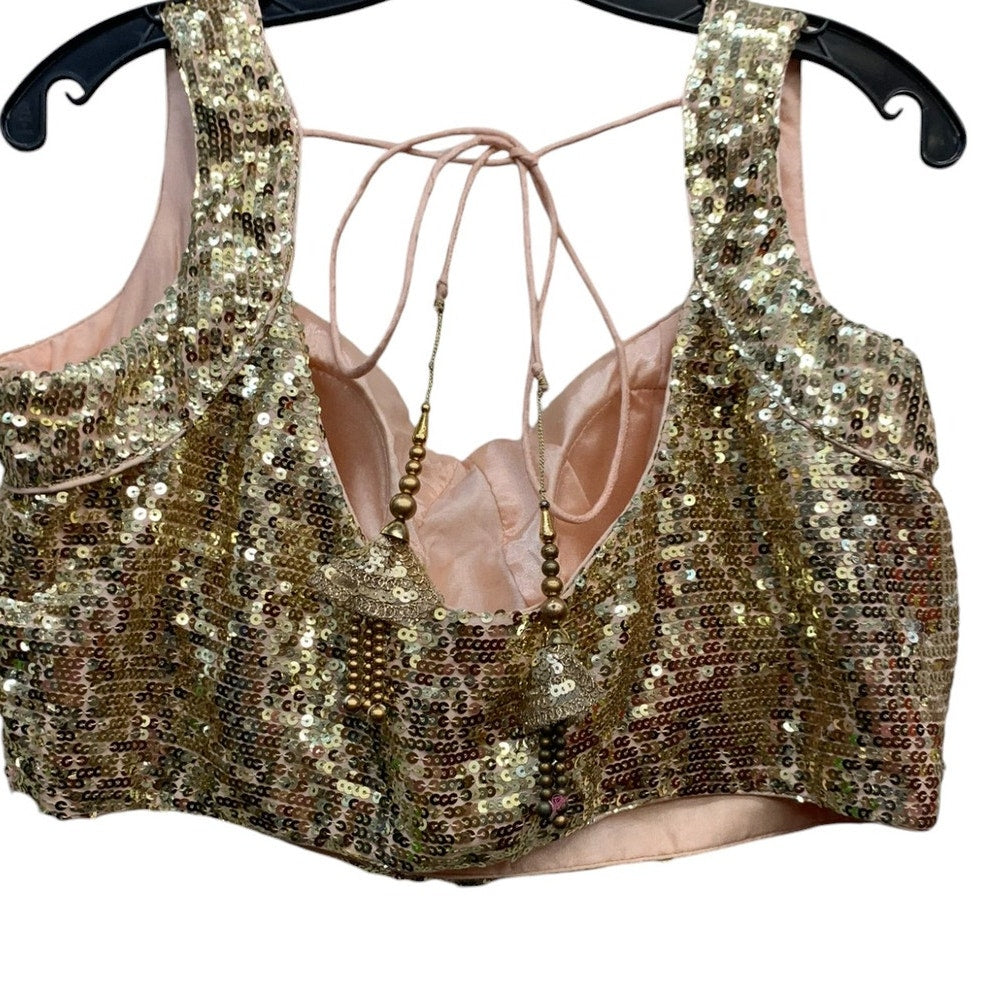 Rose Gold Skirt with Gold Top