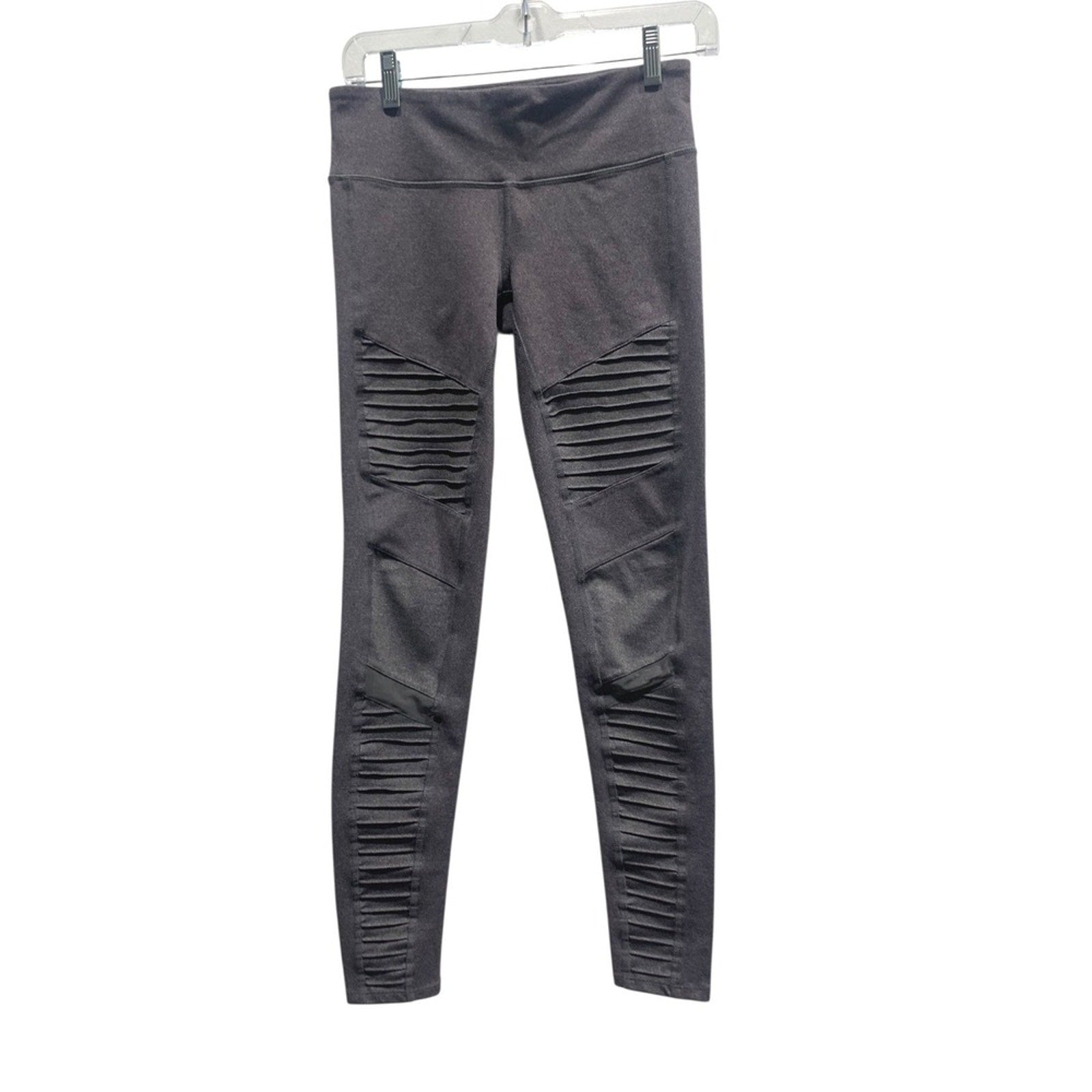 Alo Yoga Moto Leggings Black Heathered Women's Size Small